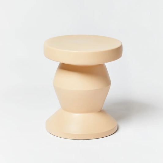 Bonnie & Neil Pedestal Side Table Almond