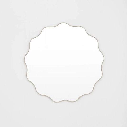 Middle of Nowhere Artemis Round Mirror, Sand, 80cm by 80cm