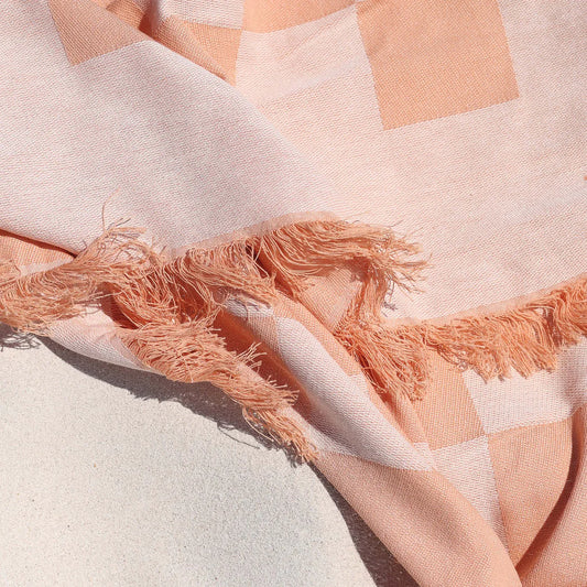 Layday Cove Beach Towel Peach