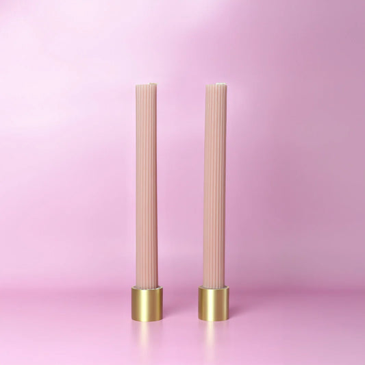 Australian Place Column Pillar Candle (Vanilla Caramel/Blush) Duo Set