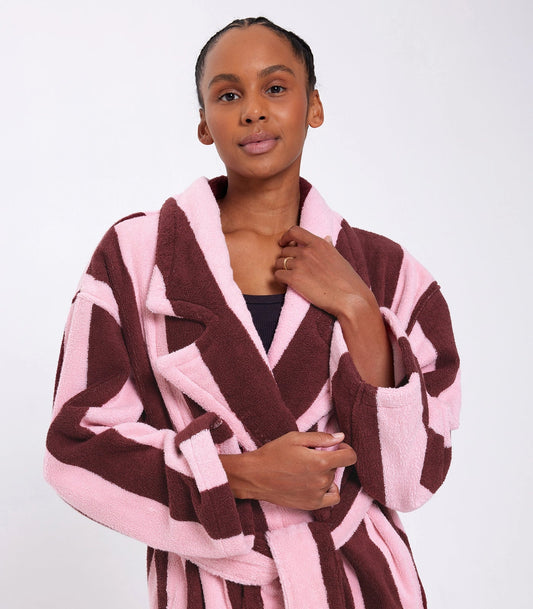 Hommey Robe - Rocky Road Stripes L/XL