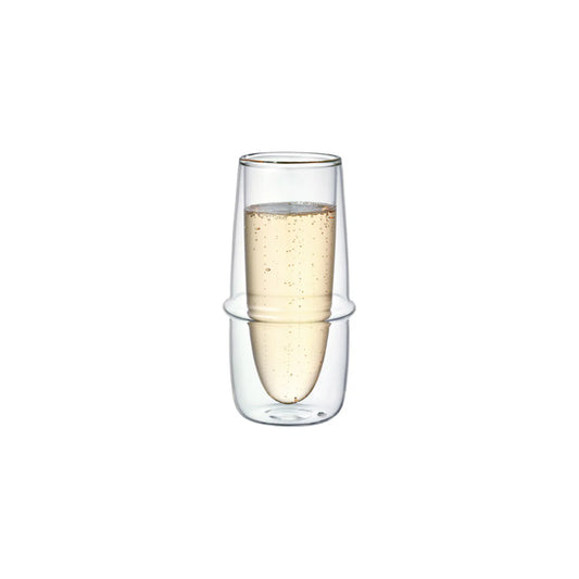 Kinto Kronos Double Wall Champagne Glass