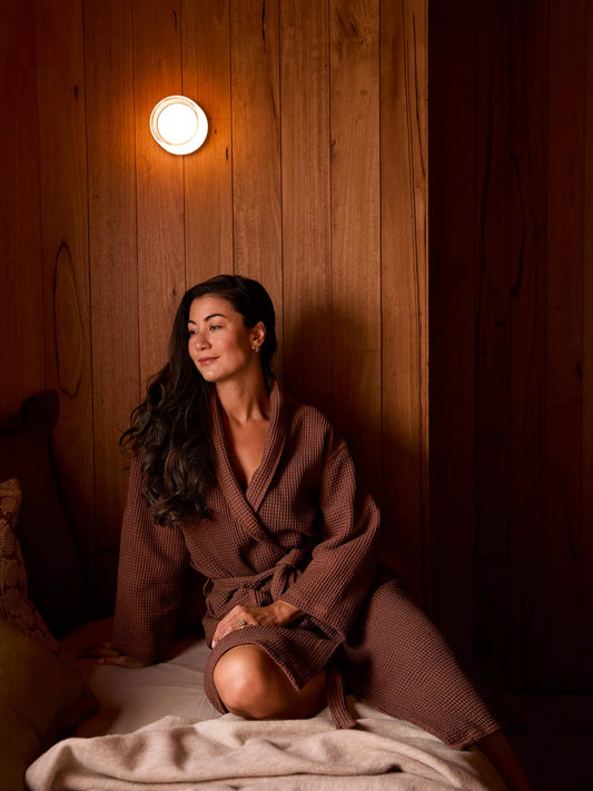 LM Home Spa Terracotta Waffle Bathrobe
