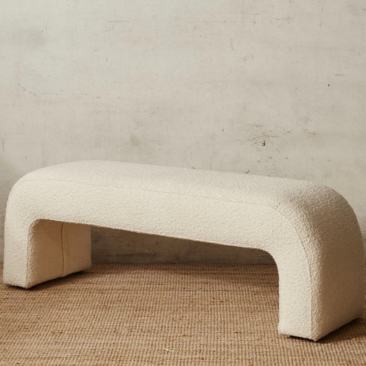 Pre Order Bernard Boucle Bench Seat | Ivory